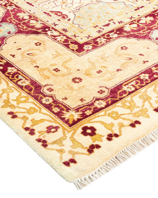 Traditional Mogul Ivory Wool Area Rug 8' 1" x 10' 4" - Solo Rugs