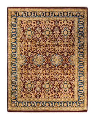 Traditional Mogul Red Wool Area Rug 9' 2" x 11' 10" - Solo Rugs