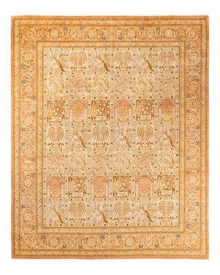 Traditional Mogul Brown Wool Area Rug 8' 2" x 10' 1" - Solo Rugs
