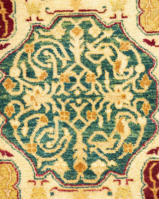 Traditional Mogul Ivory Wool Area Rug 8' 3" x 10' 3" - Solo Rugs