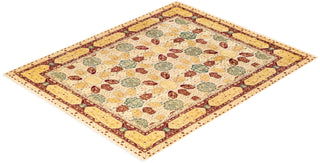 Traditional Mogul Ivory Wool Area Rug 8' 3" x 10' 3" - Solo Rugs