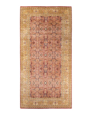 Traditional Mogul Orange Wool Area Rug 6' 0" x 12' 4" - Solo Rugs