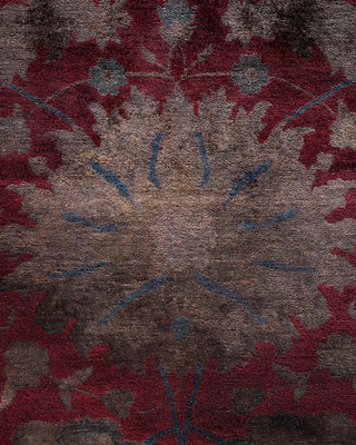 Contemporary Fine Vibrance Red Wool Area Rug 9' 0" x 12' 1" - Solo Rugs