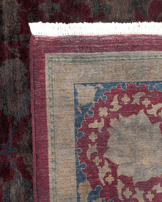 Contemporary Fine Vibrance Red Wool Area Rug 9' 0" x 12' 1" - Solo Rugs