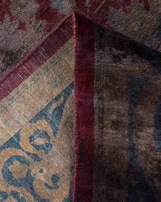 Contemporary Fine Vibrance Red Wool Area Rug 9' 0" x 12' 1" - Solo Rugs