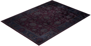 Contemporary Fine Vibrance Red Wool Area Rug 9' 0" x 12' 1" - Solo Rugs