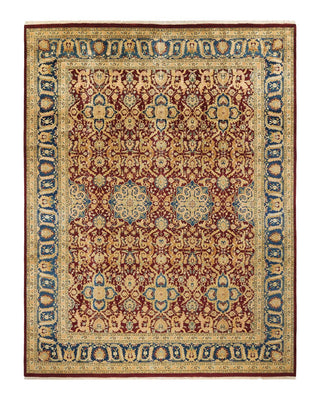 Traditional Mogul Red Wool Area Rug 9' 2" x 11' 10" - Solo Rugs