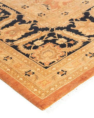 Traditional Mogul Orange Wool Area Rug 9' 1" x 12' 0" - Solo Rugs