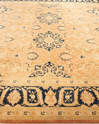 Traditional Mogul Orange Wool Area Rug 9' 1" x 12' 0" - Solo Rugs