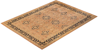 Traditional Mogul Orange Wool Area Rug 9' 1" x 12' 0" - Solo Rugs