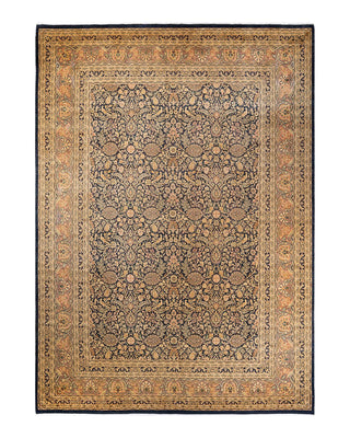Traditional Mogul Blue Wool Area Rug 9' 0" x 12' 6" - Solo Rugs