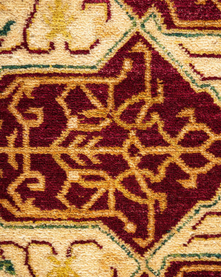 Traditional Mogul Ivory Wool Area Rug 8' 2" x 10' 4" - Solo Rugs