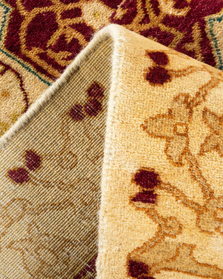 Traditional Mogul Ivory Wool Area Rug 8' 2" x 10' 4" - Solo Rugs