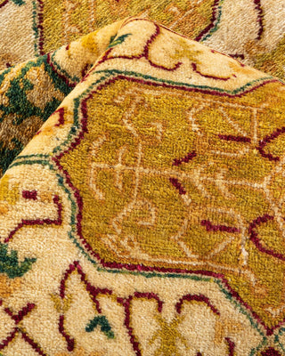 Traditional Mogul Ivory Wool Area Rug 8' 2" x 10' 4" - Solo Rugs