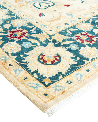 Traditional Mogul Ivory Wool Area Rug 8' 1" x 10' 0" - Solo Rugs