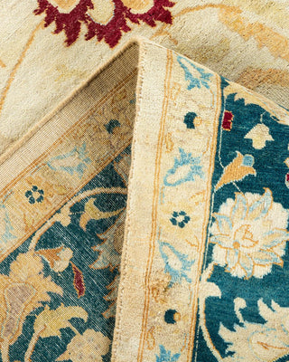 Traditional Mogul Ivory Wool Area Rug 8' 1" x 10' 0" - Solo Rugs