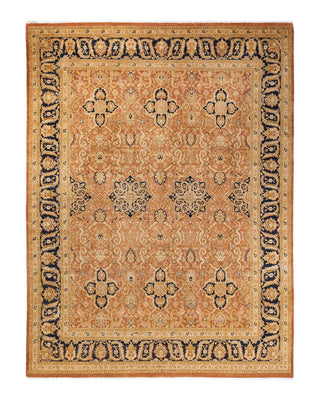 Traditional Mogul Brown Wool Area Rug 8' 2" x 10' 8" - Solo Rugs