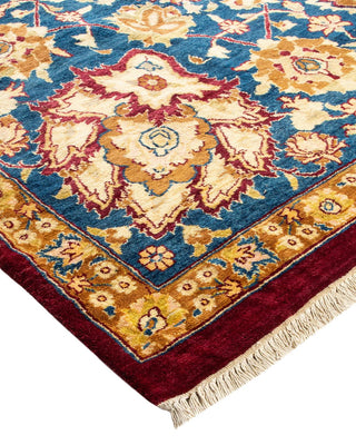 Traditional Mogul Red Wool Area Rug 7' 10" x 10' 4" - Solo Rugs