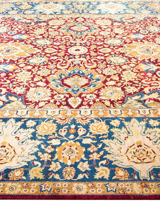 Traditional Mogul Red Wool Area Rug 7' 10" x 10' 4" - Solo Rugs