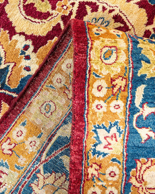 Traditional Mogul Red Wool Area Rug 7' 10" x 10' 4" - Solo Rugs