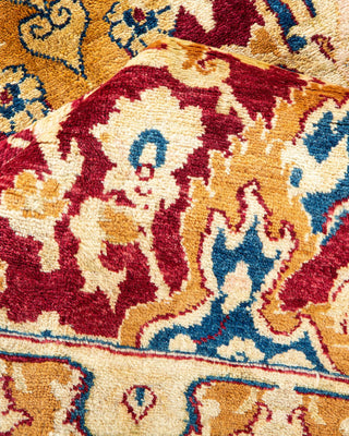 Traditional Mogul Red Wool Area Rug 7' 10" x 10' 4" - Solo Rugs