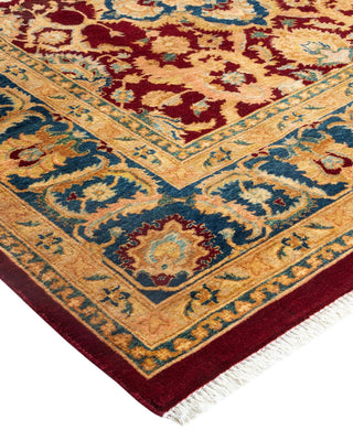 Traditional Mogul Red Wool Area Rug 6' 1" x 9' 0" - Solo Rugs