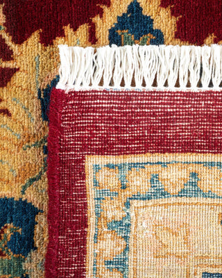 Traditional Mogul Red Wool Area Rug 6' 1" x 9' 0" - Solo Rugs