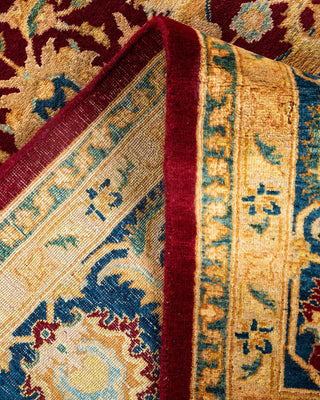 Traditional Mogul Red Wool Area Rug 6' 1" x 9' 0" - Solo Rugs