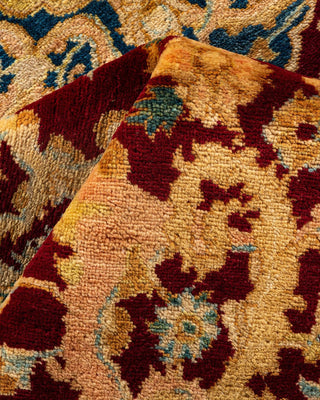 Traditional Mogul Red Wool Area Rug 6' 1" x 9' 0" - Solo Rugs