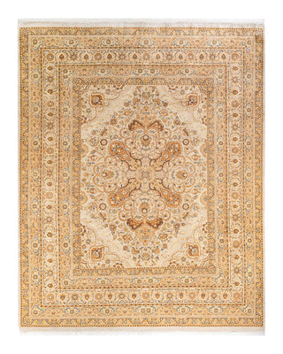 Traditional Mogul Ivory Wool Area Rug 8' 2" x 10' 3" - Solo Rugs