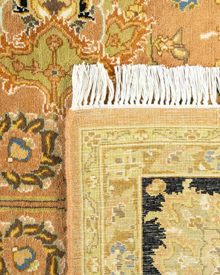 Traditional Mogul Yellow Wool Area Rug 6' 2" x 9' 1" - Solo Rugs