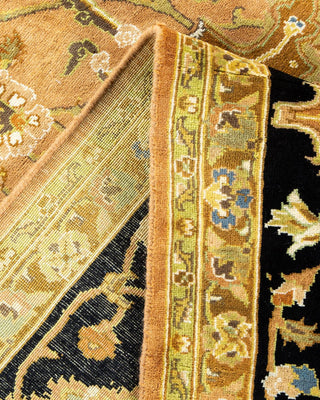 Traditional Mogul Yellow Wool Area Rug 6' 2" x 9' 1" - Solo Rugs