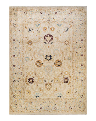 Eclectic, One-of-a-Kind Hand-Knotted Area Rug - Ivory, 9' 0" x 12' 3" - Solo Rugs