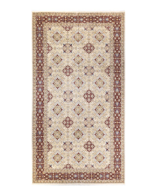 Traditional Mogul Ivory Wool Area Rug 9' 1" x 16' 10" - Solo Rugs