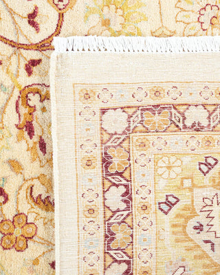 Traditional Mogul Ivory Wool Area Rug 9' 4" x 12' 0" - Solo Rugs
