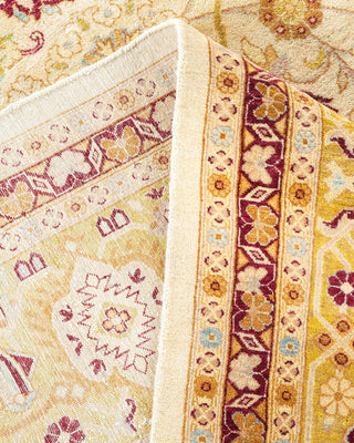 Traditional Mogul Ivory Wool Area Rug 9' 4" x 12' 0" - Solo Rugs
