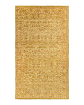 Traditional Mogul Green Wool Runner 8' 1" x 14' 4" - Solo Rugs