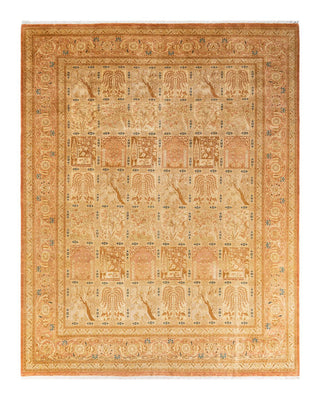 Traditional Mogul Brown Wool Area Rug 8' 2" x 10' 5" - Solo Rugs