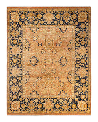 Traditional Mogul Orange Wool Area Rug 8' 1" x 10' 3" - Solo Rugs