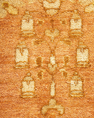 Traditional Mogul Yellow Wool Area Rug 6' 1" x 9' 1" - Solo Rugs