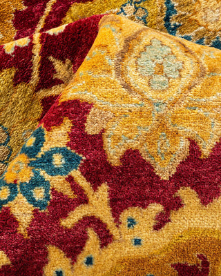 Traditional Mogul Red Wool Area Rug 6' 1" x 8' 10" - Solo Rugs