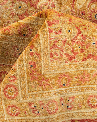 Traditional Mogul Orange Wool Area Rug 6' 1" x 9' 4" - Solo Rugs