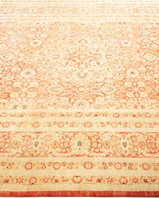 Traditional Mogul Orange Wool Area Rug 6' 3" x 9' 0" - Solo Rugs
