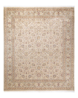 Traditional Mogul Ivory Wool Area Rug 8' 2" x 9' 8" - Solo Rugs