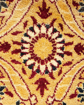 Traditional Mogul Ivory Wool Area Rug 9' 1" x 12' 10" - Solo Rugs