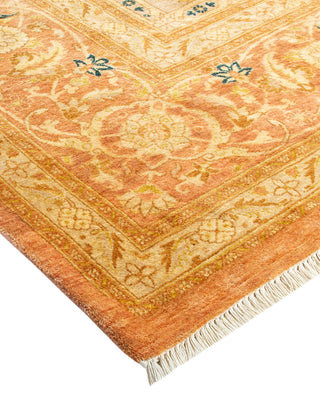 Traditional Mogul Pink Wool Area Rug 8' 3" x 10' 1" - Solo Rugs