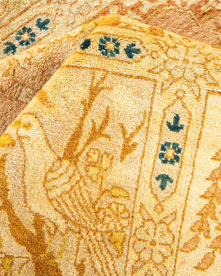 Traditional Mogul Pink Wool Area Rug 8' 3" x 10' 1" - Solo Rugs