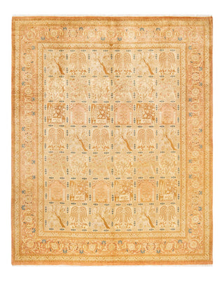 Traditional Mogul Pink Wool Area Rug 8' 3" x 10' 1" - Solo Rugs