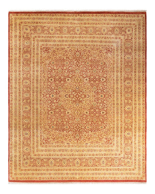 Traditional Mogul Orange Wool Area Rug 8' 4" x 10' 1" - Solo Rugs