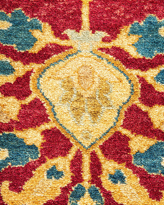 Traditional Mogul Red Wool Area Rug 8' 2" x 10' 2" - Solo Rugs